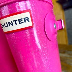Pink Glitter Hunter Boots💖